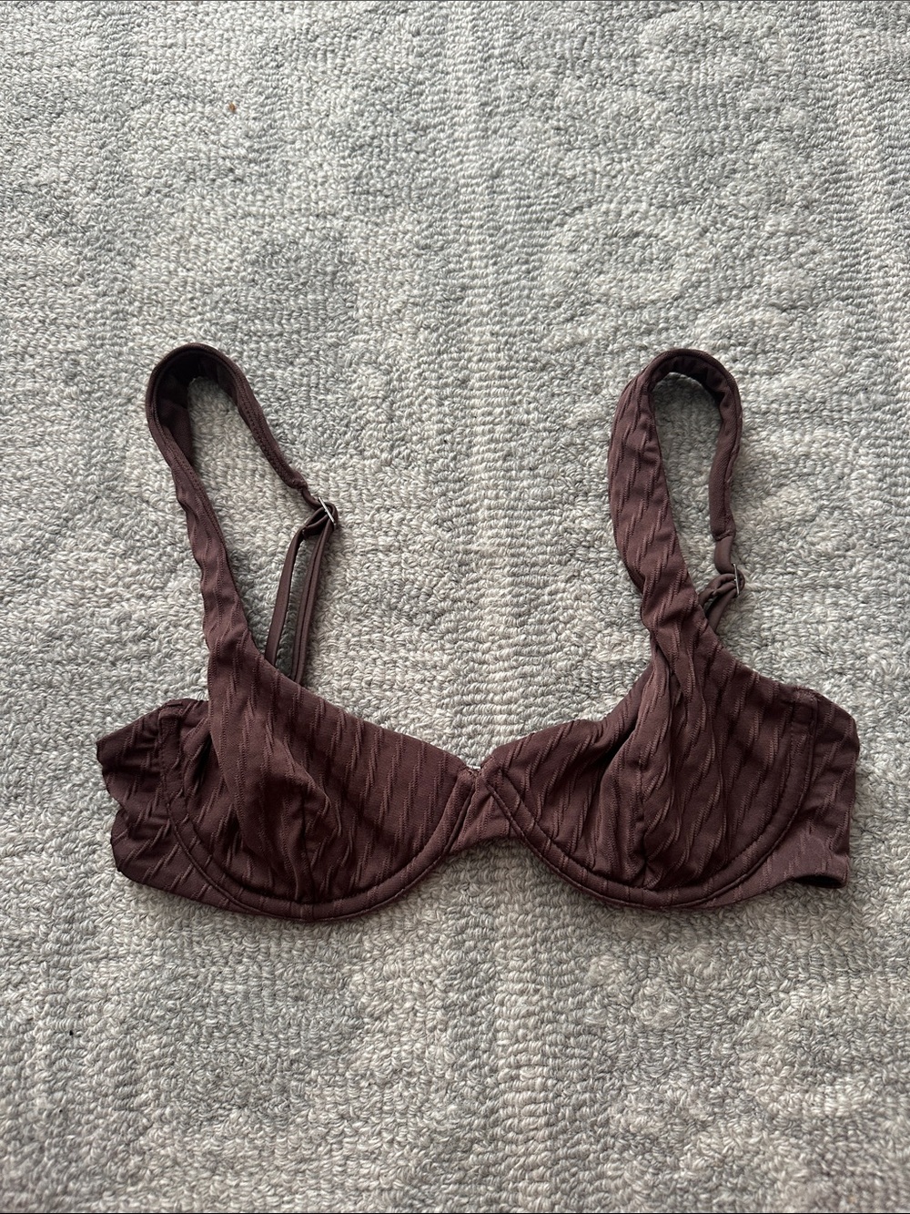 Abercrombie & Fitch Brown Underwire Bikini Top | XS
